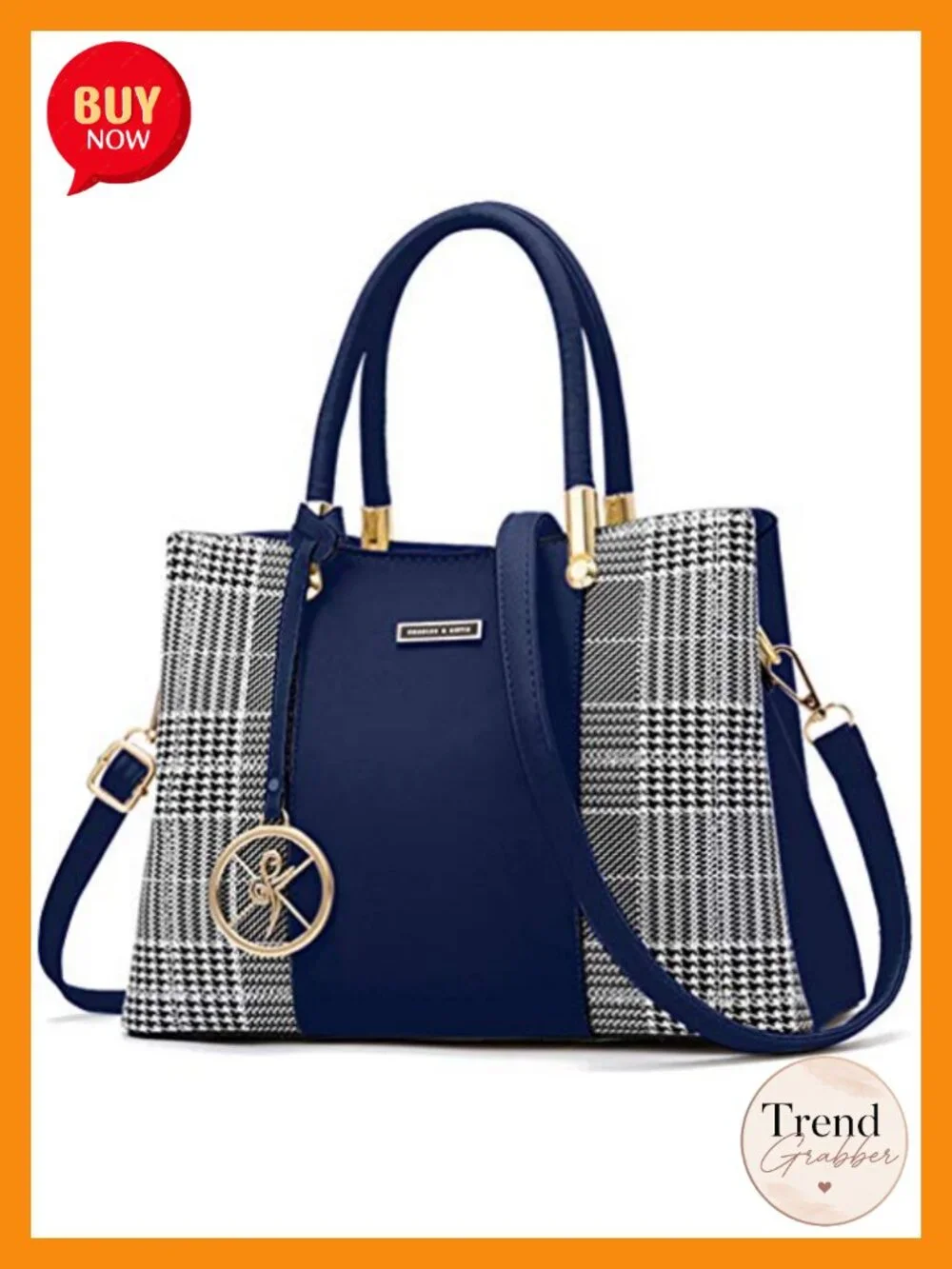 Faux Leather Top Handle Satchel Shoulder Bag Tote with Removable Strap